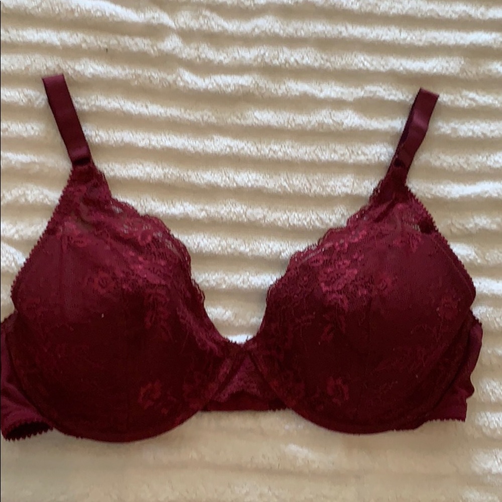 APT.9 Maroon Bra Plunge Neck 38D